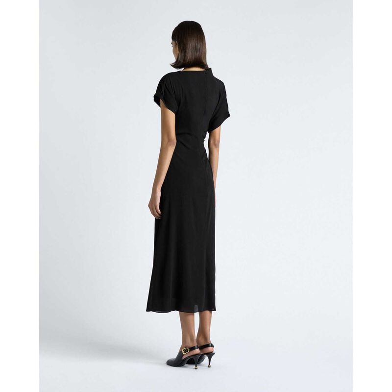 Cue Draped Fold Neck Midi Dress image number 1